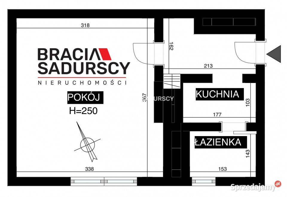 Mieszkanie 1915m2 Kraków Kazimierza Wielkiego 19.15m2
