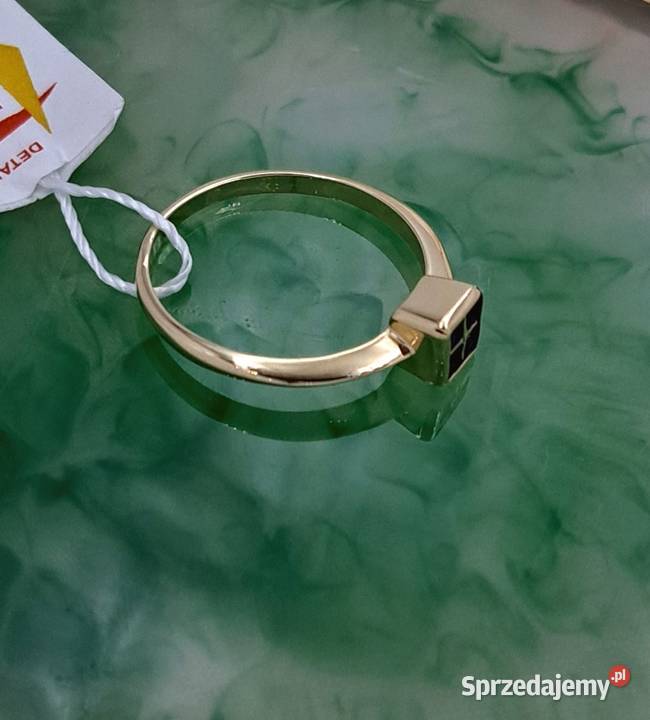 Pierścionek r13 Złoty pr585 z szafirami Z810 Poznań sprzedam