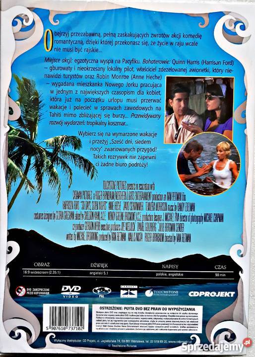 SZEŚĆ DNI SIEDEM NOCY HARRISON FORD Filmy Kalisz