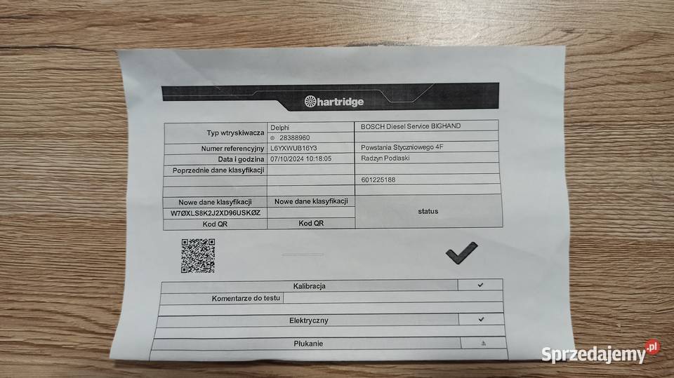 Wtryskiwacze DELPHI 28388960 Radzyń Podlaski