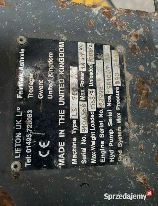 Wozidło Budowlane Koliba Terex Benford Lifton Radymno