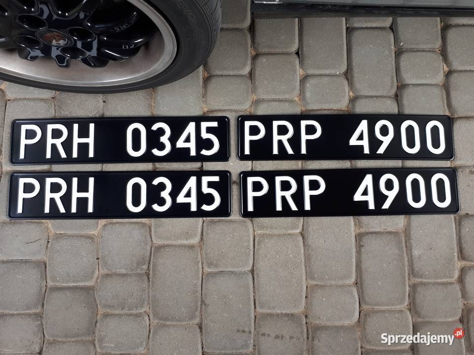 Czarne tablice rejestracyjne przemyskie Rymanów
