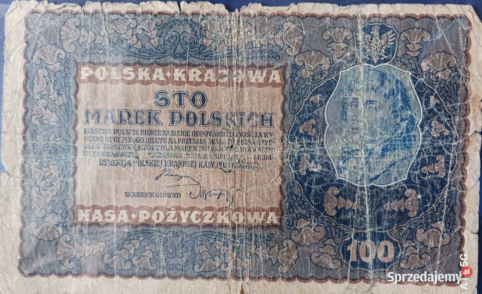 100 Marek Polskich 1919 r Warszawa ID Seria B Konin