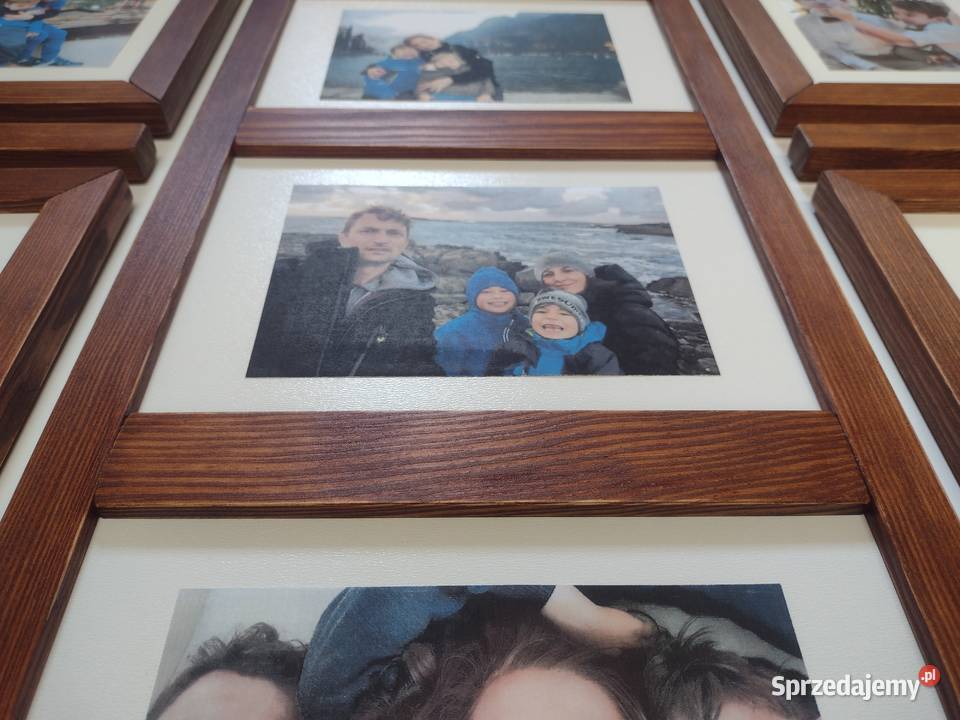 Drewniana Multirama Ramka na 10 zdjęć 15X21