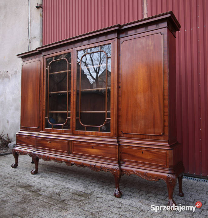 Angielska oryginalna biblioteka mahoniowa z 1920 Wrocław