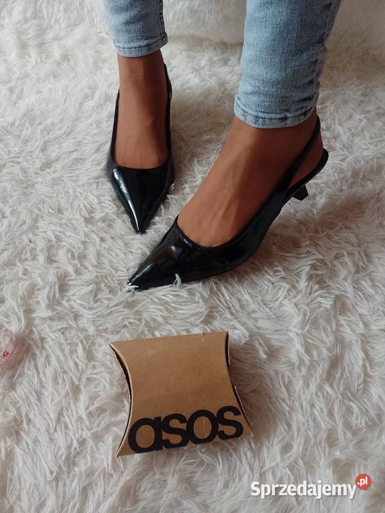 41 ASOS Design Czarne czółenka wieczorowe z Czółenka Kraków sprzedam