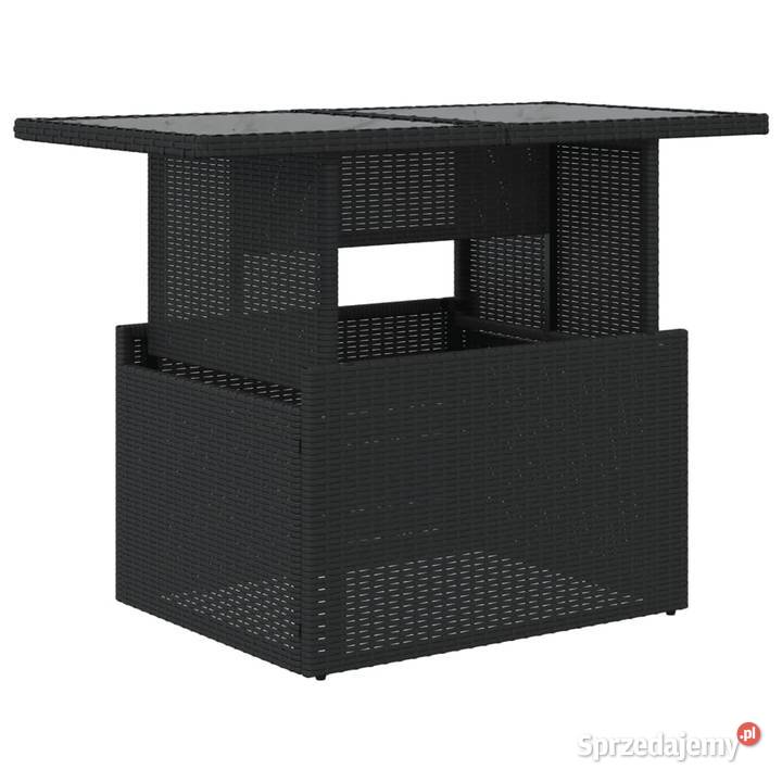 vidaXL Stół ogrodowy ze szklanym blatem