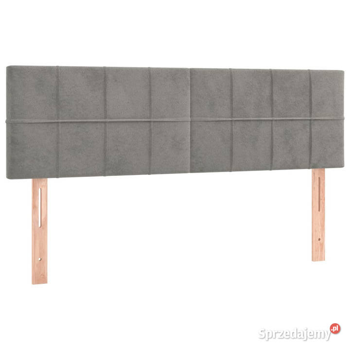 Łóżko kontynentalne z materacem i LED szare 88cm Warszawa