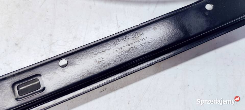 MECHANIZM SZYBY PRAWY PRZÓD AUDI A3 8V osobowe śląskie Przystajń sprzedam