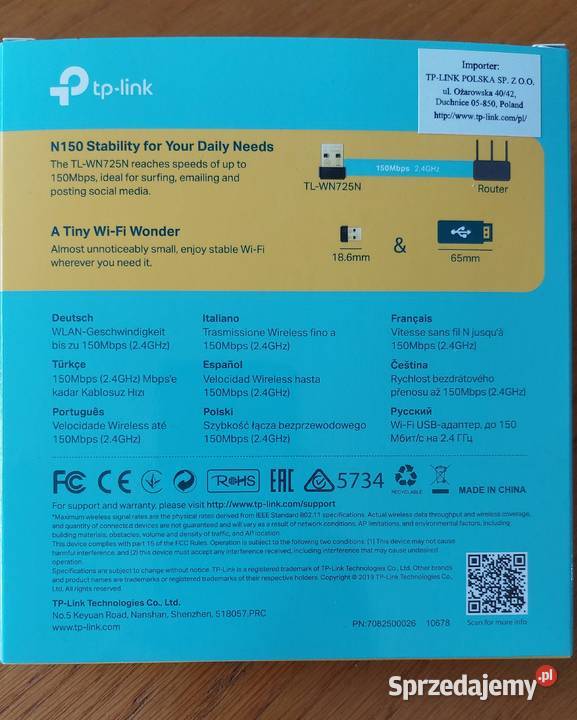 Bezprzewodowa karta sieciowa USB TPLINK Kartuzy