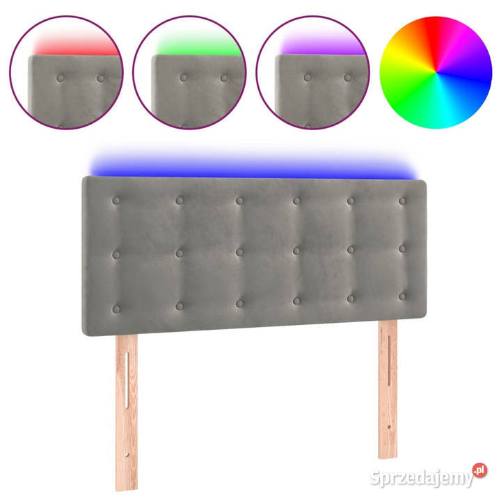Zagłówek do łóżka z LED jasnoszary 90x5x7888 Warszawa sprzedam