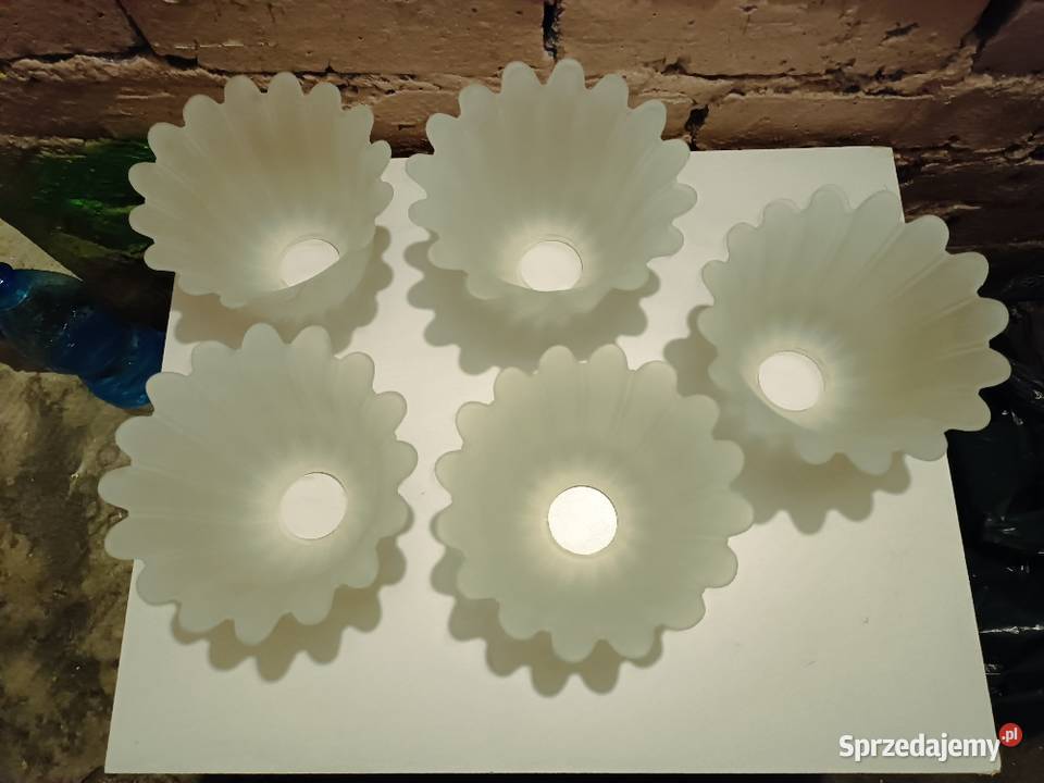 Żyrandol koło drewniane 5 lamp antyk Piekary Śląskie