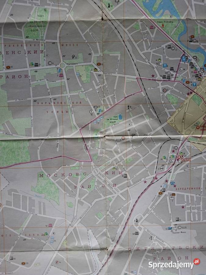 Mińsk plan miasta j rosyjski