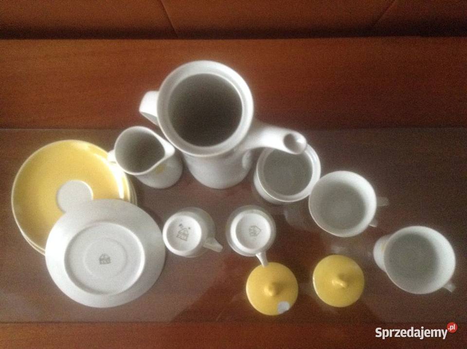 Polcelanowy serwis do kawy GOPLANA sygnowany Opole