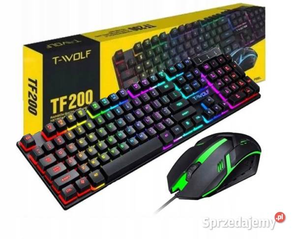 Zestaw gamingowy klawiatura mysz LED TWolf TF200 Nałęczów sprzedam