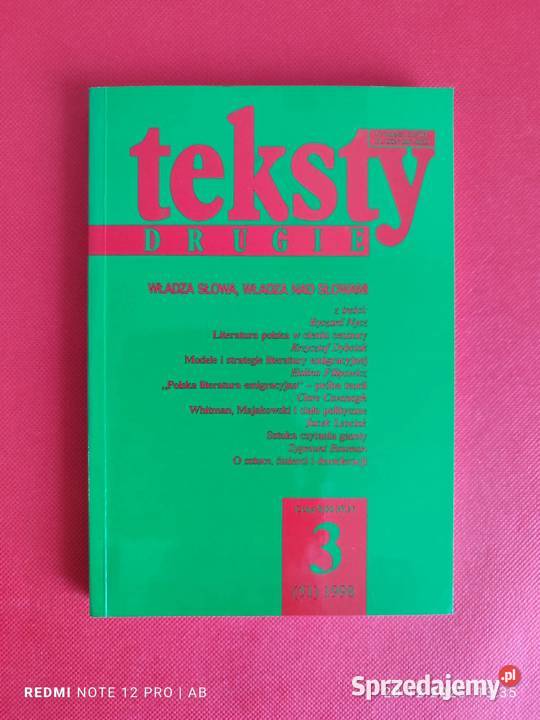Teksty Drugie 3 51 1998 Władza słowa władza Popularnonaukowe Katowice
