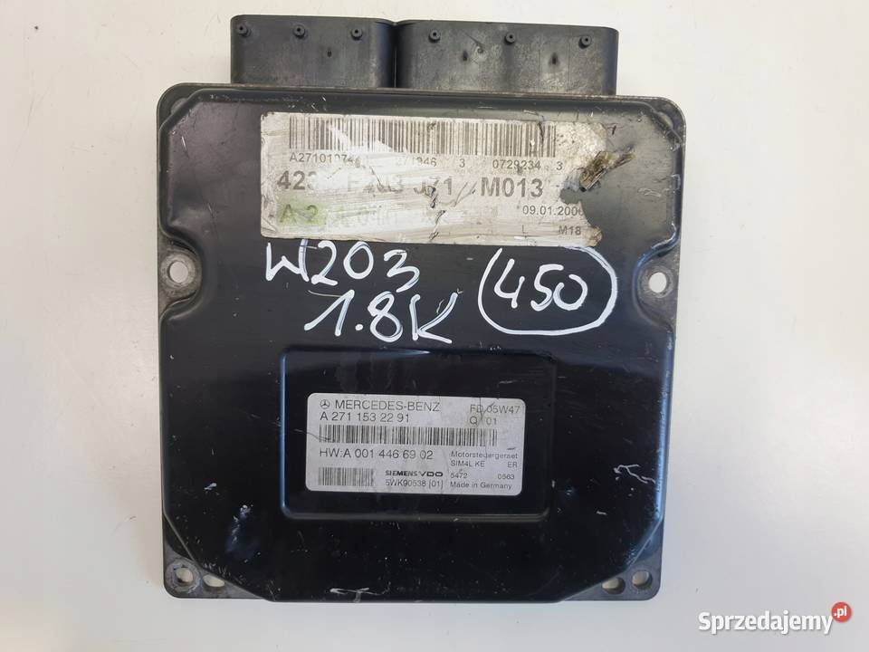 Mercedes W203 18 K STEROWNIK SILNIKA A2711532291 Komputery Chełm