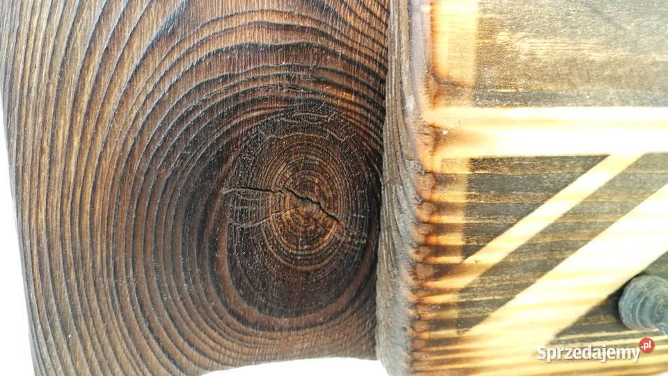 Wieszak drewniany vintage rustykalny loft flaga 73cm Pozostałe Radków