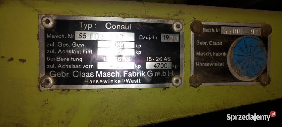 Kombajn CLAAS CONSUL Mała