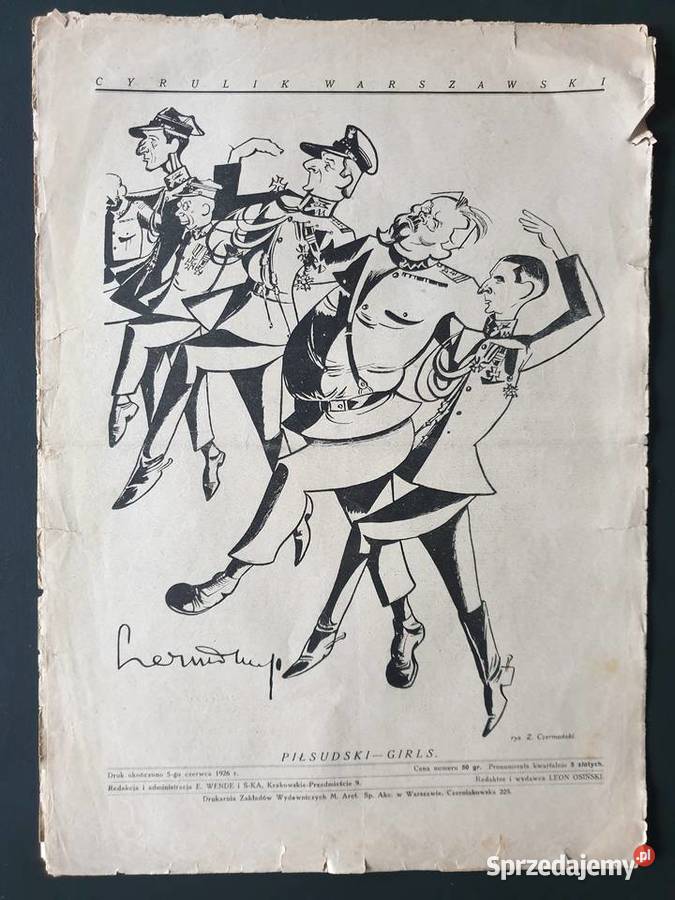 Cyrulik Warszawski numer 1 1926 Czasopisma pomorskie sprzedam