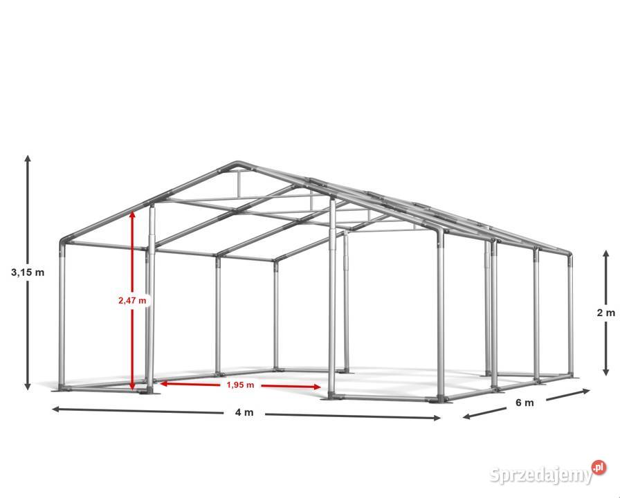 4x6x2m MOCNY namiot magazynowy warsztat towarowy Katowice