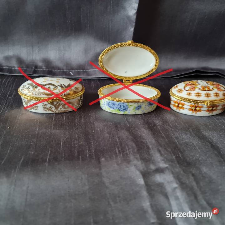 Porcelanowe szkatułkipuzderka1 dekada XXI w 1 mazowieckie sprzedam
