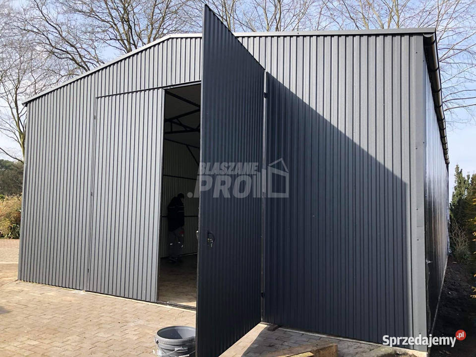 Hala Garaz blaszany 6x7 Brama dwuskrzydłowa Gorzów Wielkopolski