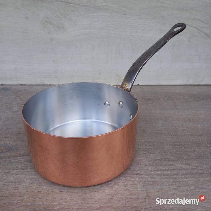 Miedziany garnek rondel komplet 4 grube dno mazowieckie Warszawa