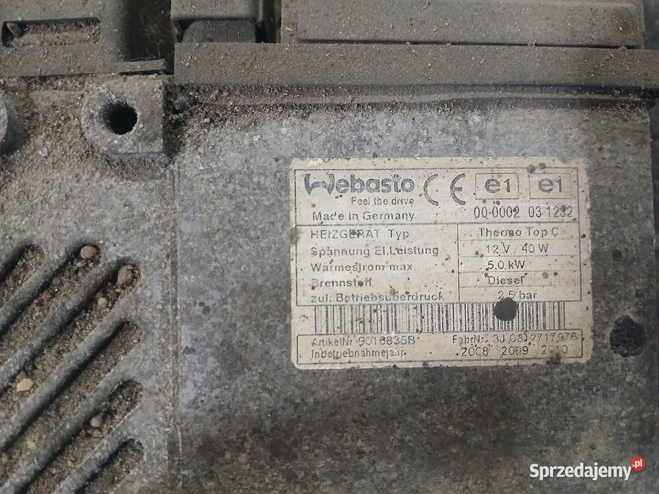 Webasto ogrzewanie postojowe Termo Top C diesel osobowe Radłów