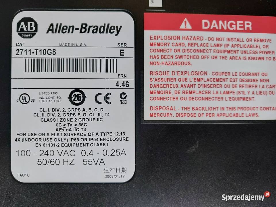 Panel dotykowy 2711T10G8	ALLEN BRADLEY Dragacz