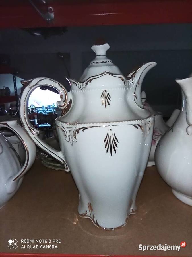 Dzbanek C T Do czekolady Sygnatura z lat 1909 Porcelana i szkło Gdańsk