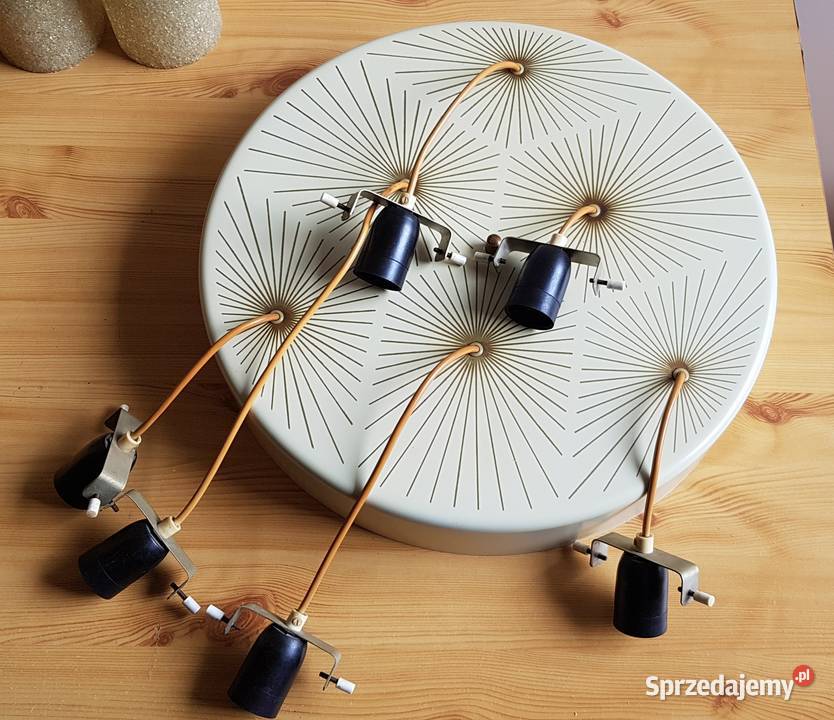 Stara lampa wisząca żyrandol lata 6070 śląskie