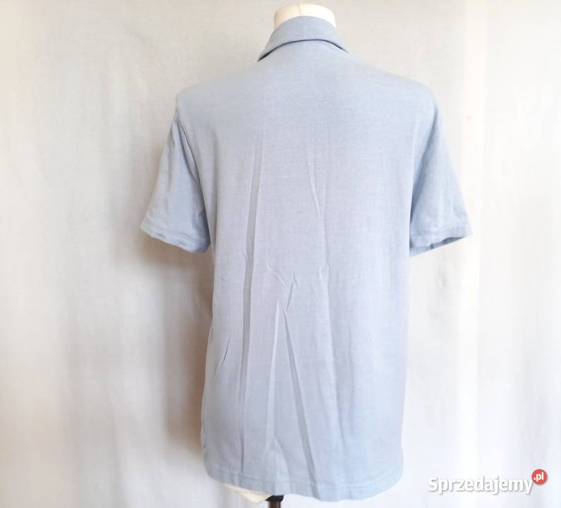 koszulka męska POLO niebieska melanż r M Slim Odzież i bielizna męska Białystok