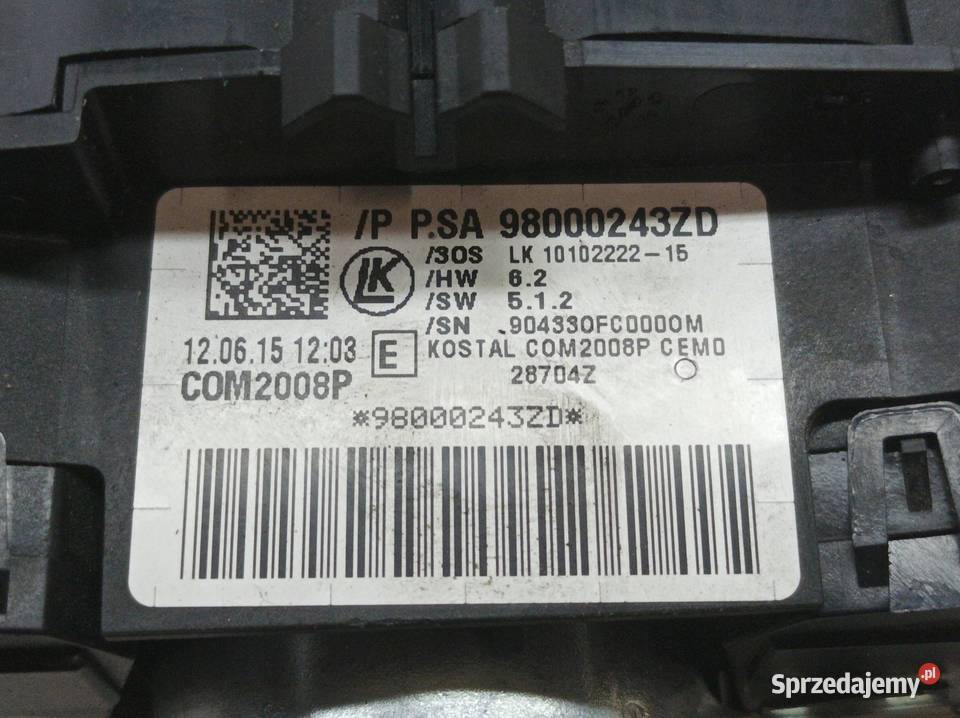 PRZEŁĄCZNIK ZESPOLONY 98000243ZD Peugeot 508 I osobowe