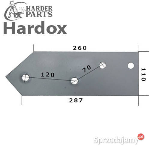 Płoza krótka HARDOX 5000301P części do pługa Suwałki