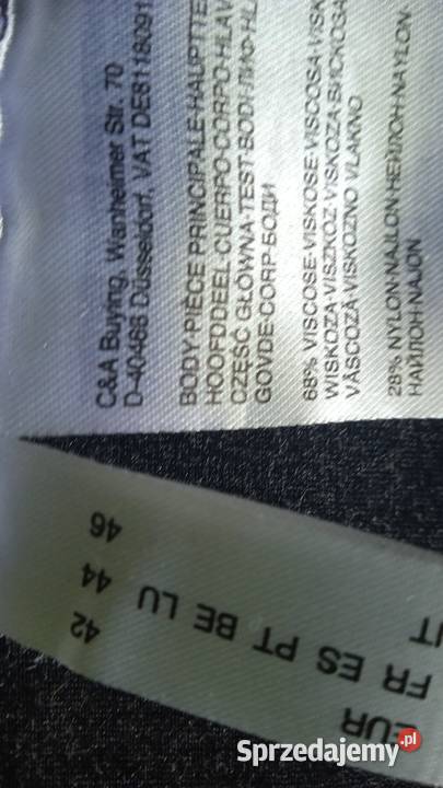 DZIANINOWA SUKIENKA RYBKA YESSICA r 42 Bez wzoru