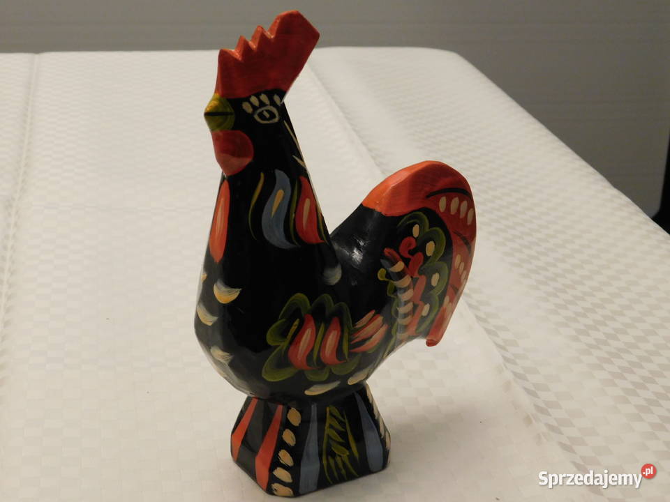 figurka drewniana dala kogut duzy czarny 450 Szczecin