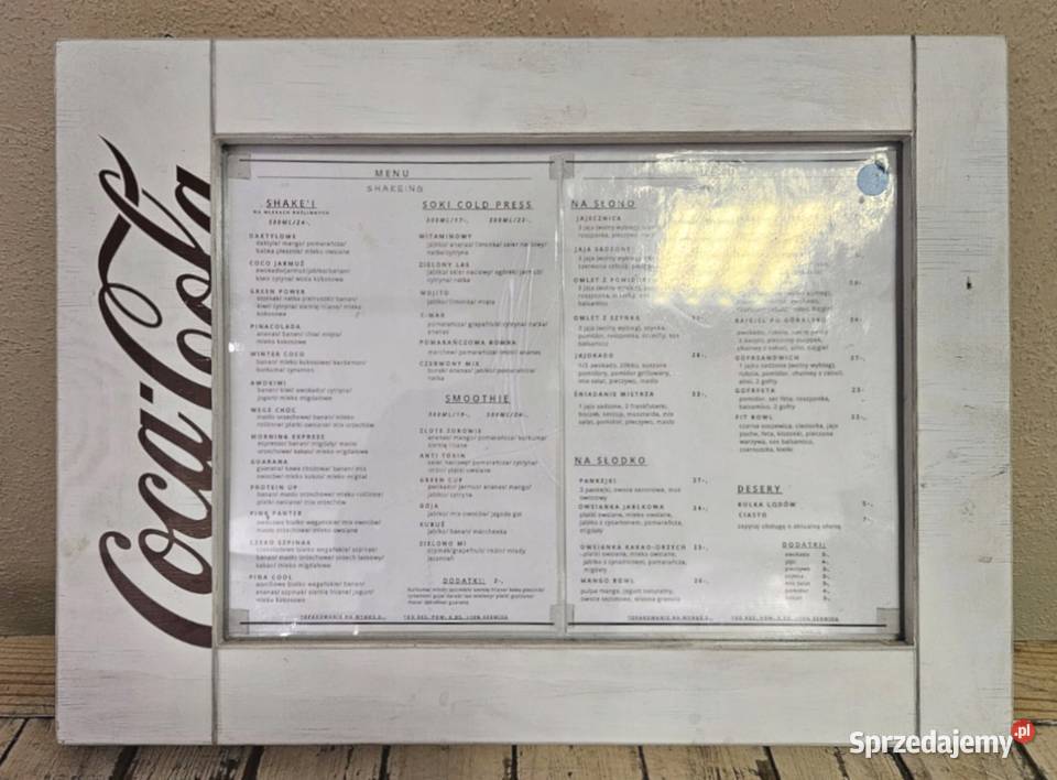 Gruba DREWNIANA antyrama NA MENU 60x42