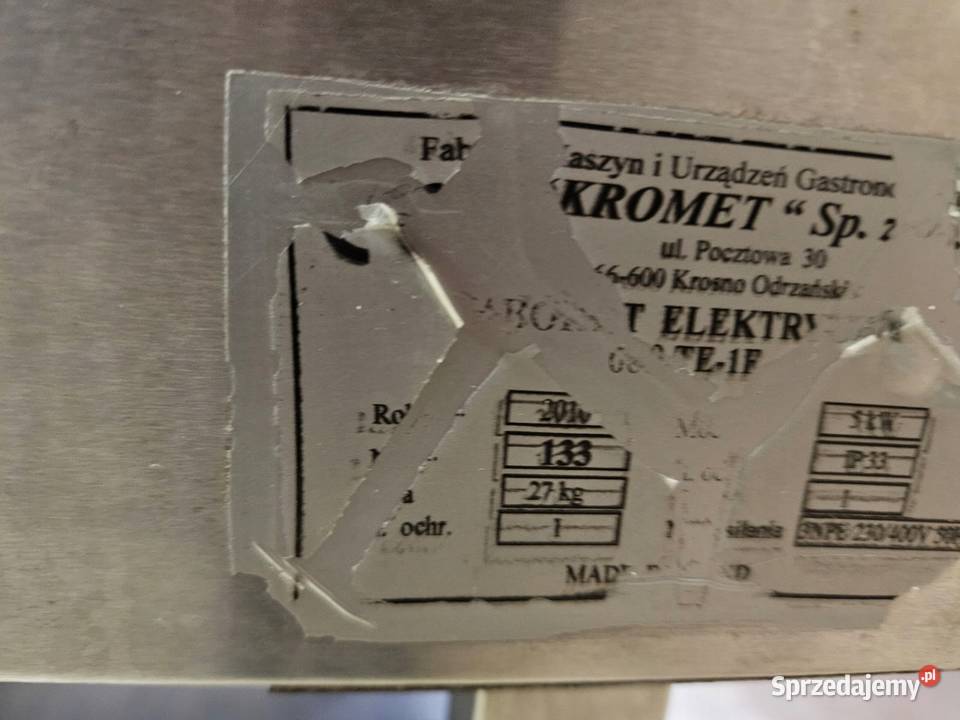 KROMET 000TE1F taboret elektryczny na podstawie Góra