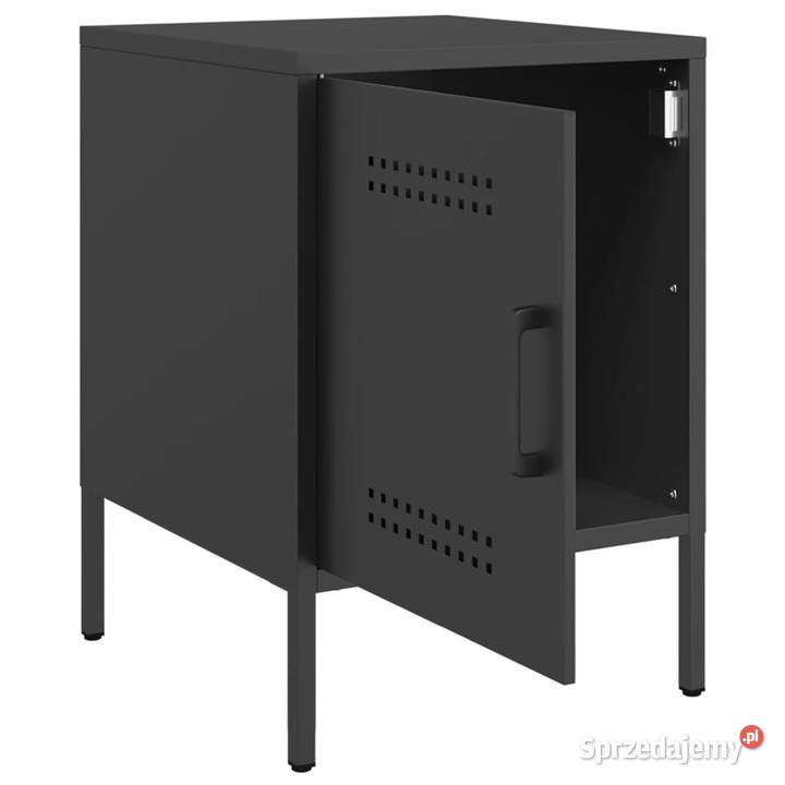Szafki nocne 2 czarne 36x39x505 stal WM842911