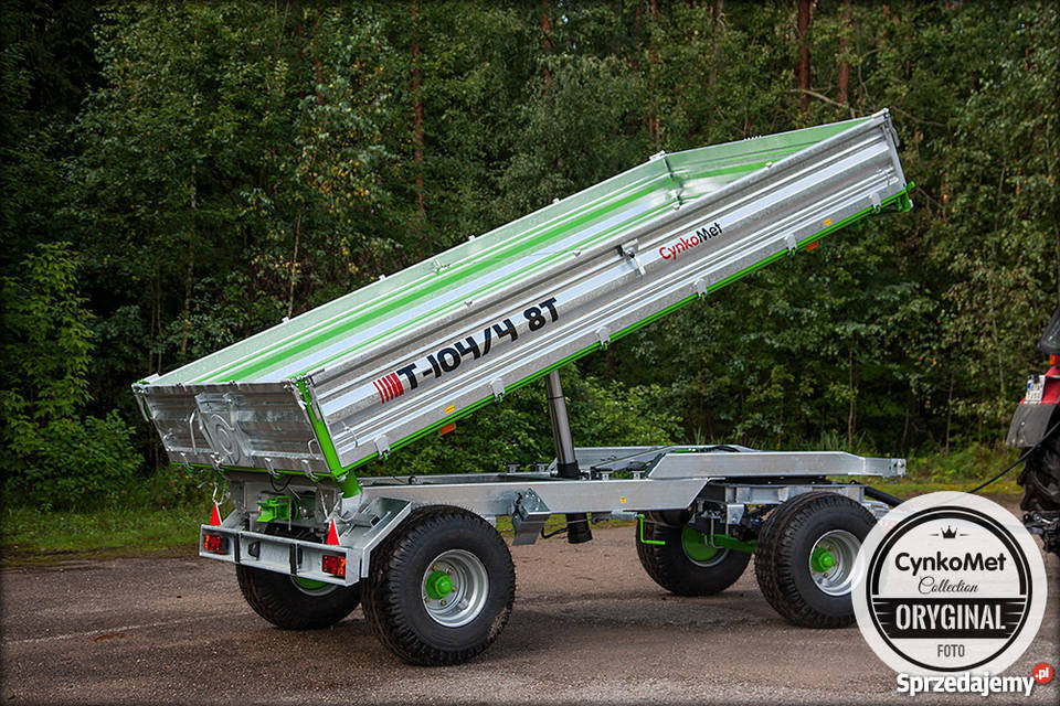 Przyczepa rolnicza dwuosiowa 8 ton Cynkomet nieuszkodzony Przyczepy rolnicze Racibórz sprzedam