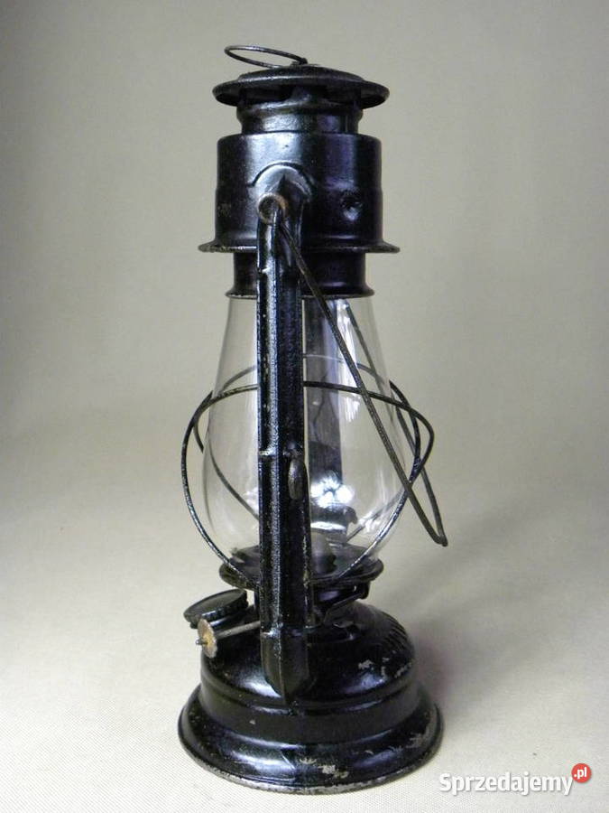 Polska duża lampa naftowa Jupiter 2 czarna Legnica