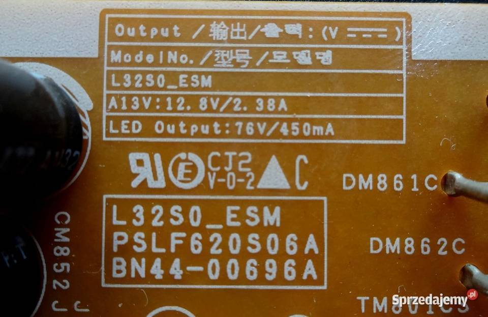 Zasilacz BN4400696A L32S0ESM PSLF620S06A SAMSUNG Pozostałe zachodniopomorskie Szczecin