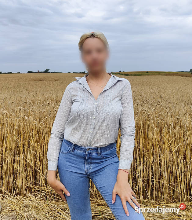 Koszula w kropki Benetton S bawełna cottagecore Szczecin