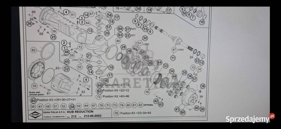 Manitou Zwolnica Zwrotnica CZĘŚCI Jastrzębniki