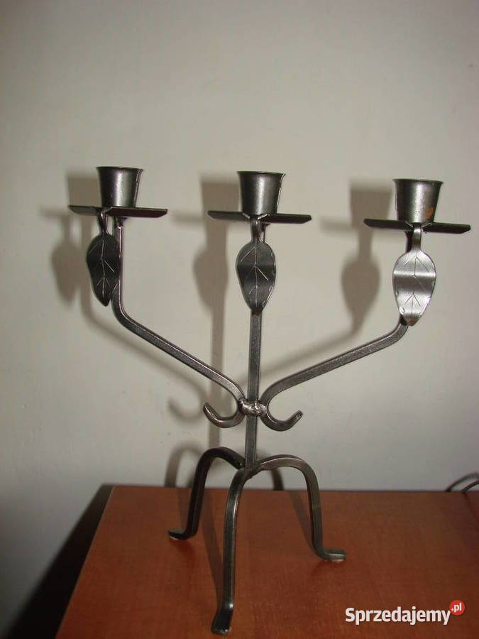 stalowy świecznik pomorskie Pruszcz Gdański sprzedam