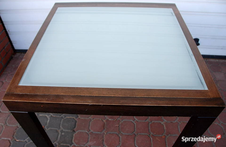 Prostokątny rozkładany szklany drewniany stół Warszawa
