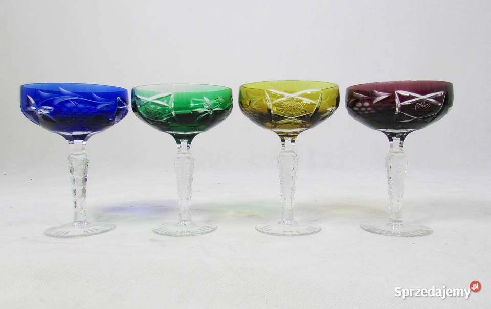 Komplet kieliszków Huta Józefina Polska lata 30 lubuskie Zielona Góra