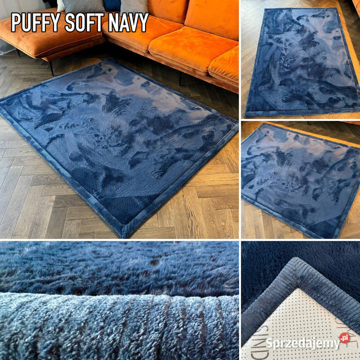 GRUBY DYWAN PUFFY SOFT 80X150 GRANATOWY MATERAC 0.8m lubelskie Lublin