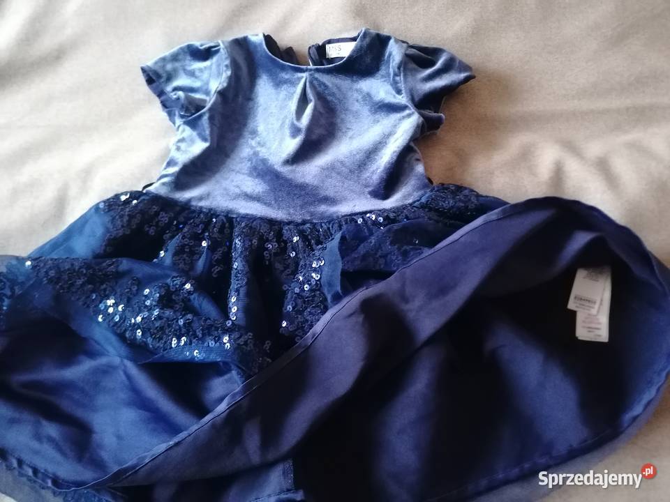 Sukienka MS granatowa rozmiar 104 Sukienki i spódniczki Łódź sprzedam